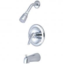 Olympia P-2000 - TUB and SHWR SET-SINGLE METAL LVR HDL 1/2'' IPS DVR TUB SPT SINGLE FUNC SHWR-CP