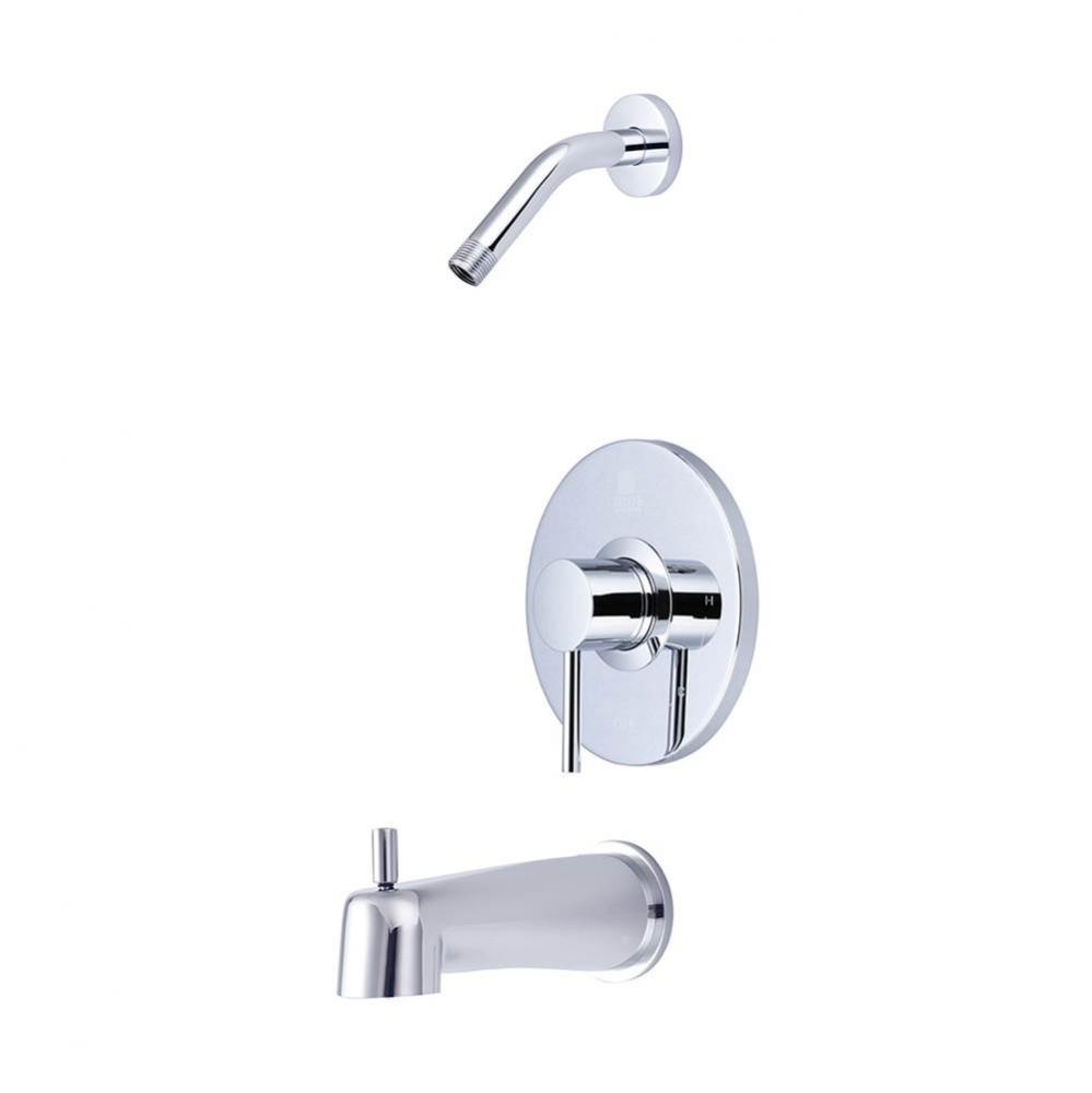 Tub and Shower Trim Set-Motegi Lever Handle Combo Diverter Spout Less Shower-CP