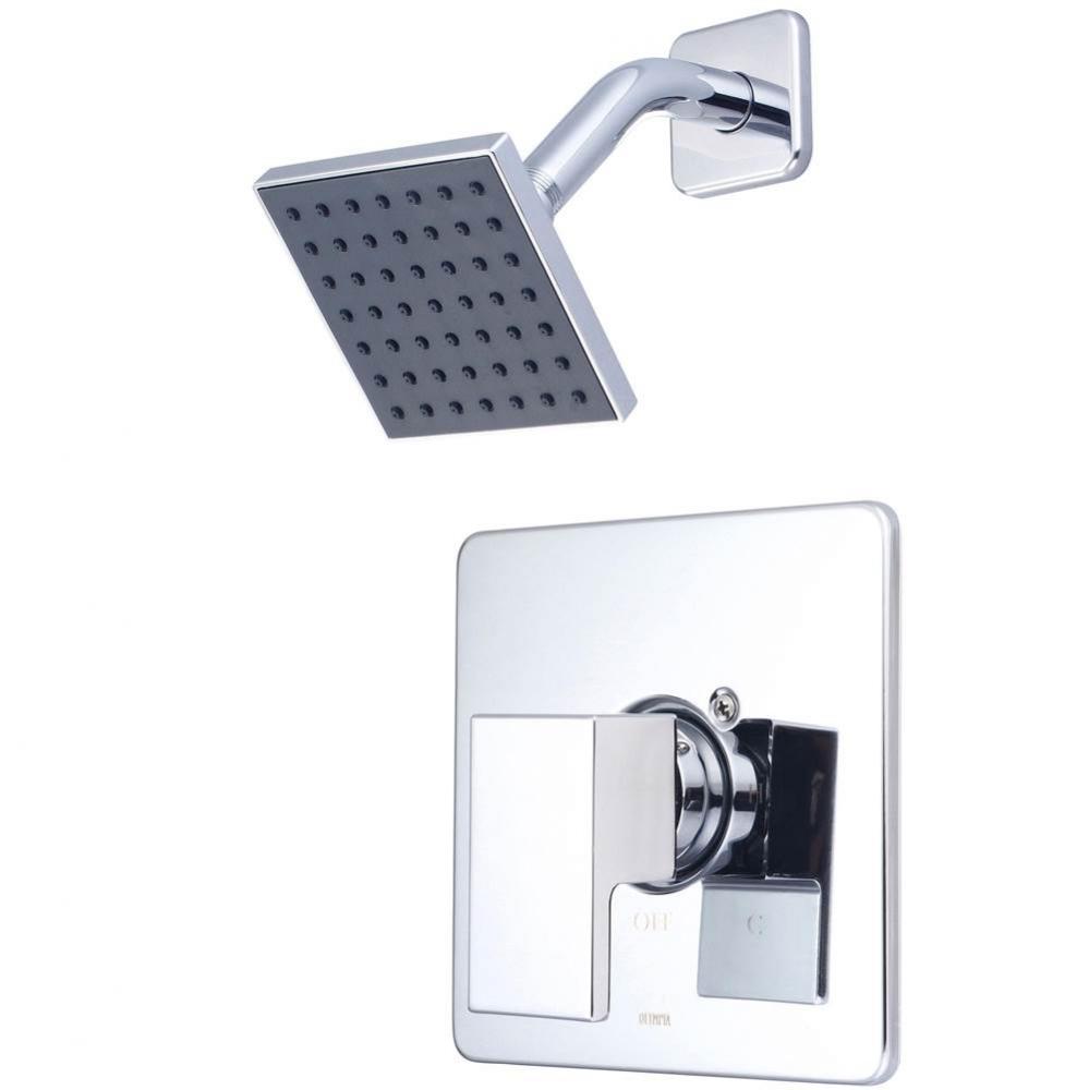 Shower Trim Set-Mod Lever Handle 4'' Square Shower-CP