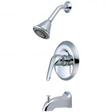 Pioneer T-4LG100 - Tub and Shower Trim Set-Legacy Lever Handle Combo Diverter Spout Four Func Shower-CP
