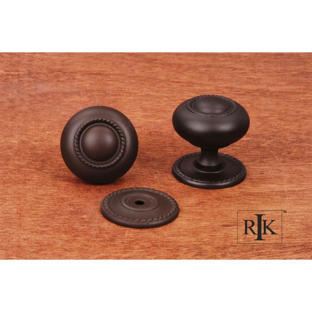 Large Rope Knob with Detachable Back Plate