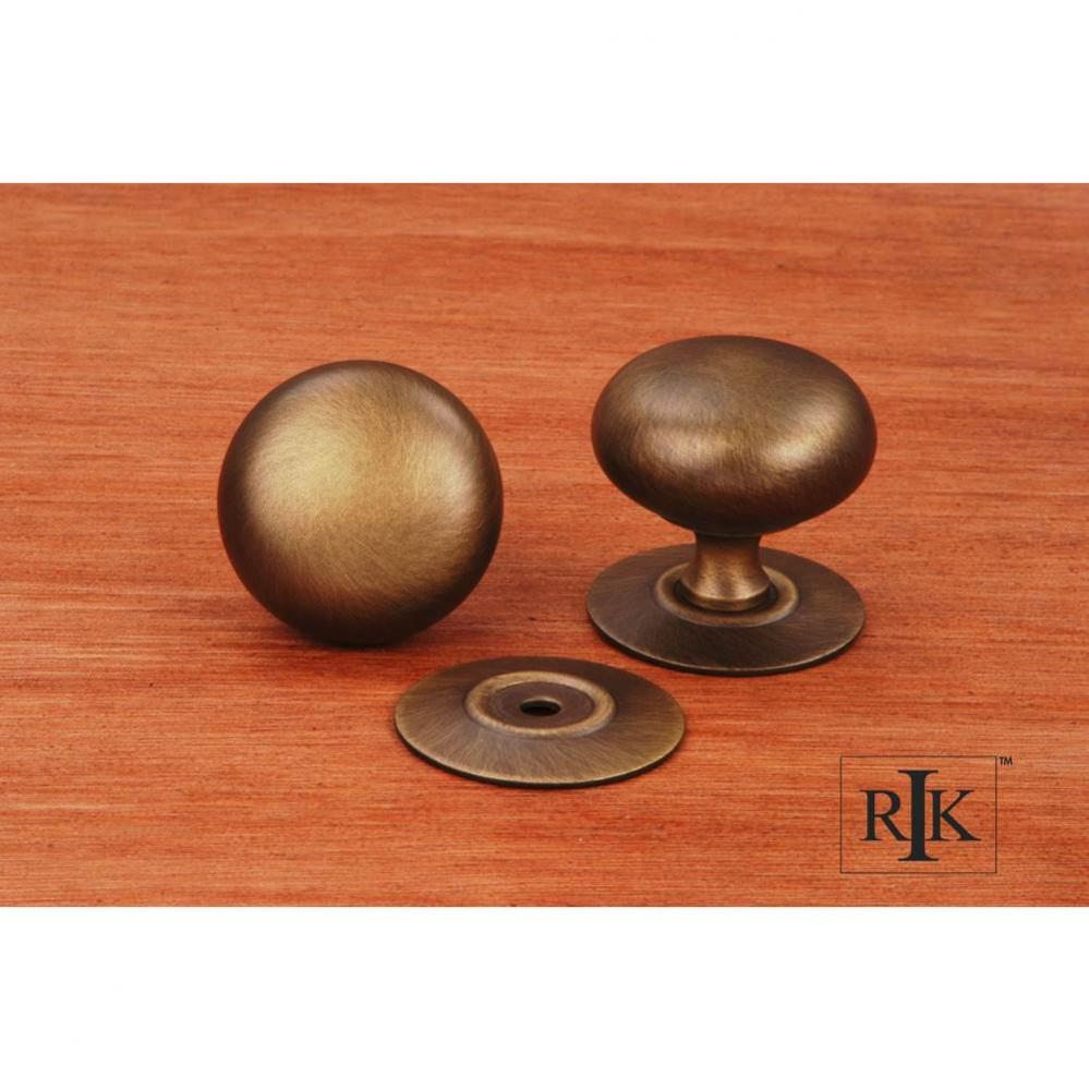Large Plain Knob with Detachable Back Plate
