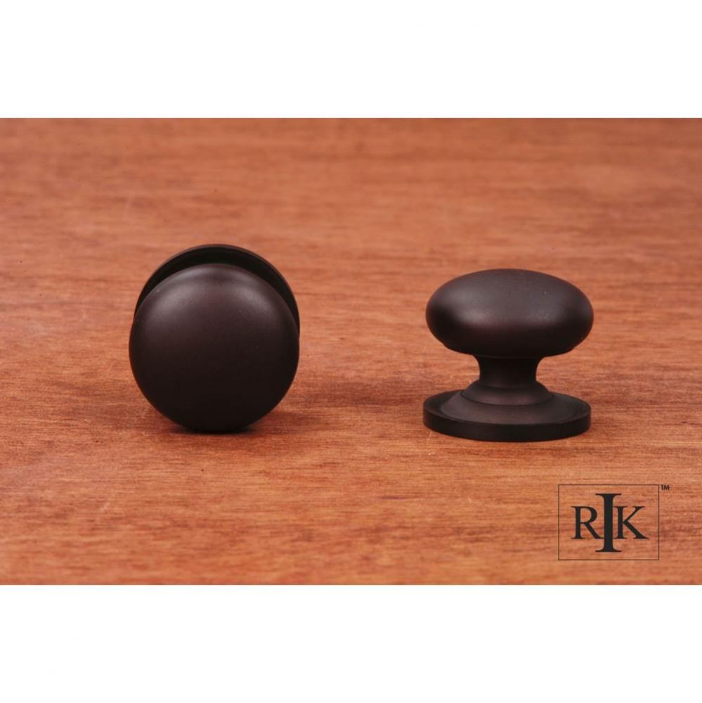 Large Solid Plain Knob with Backplate