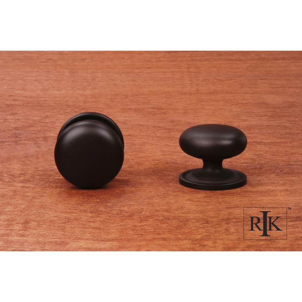 Small Solid Plain Knob with Backplate
