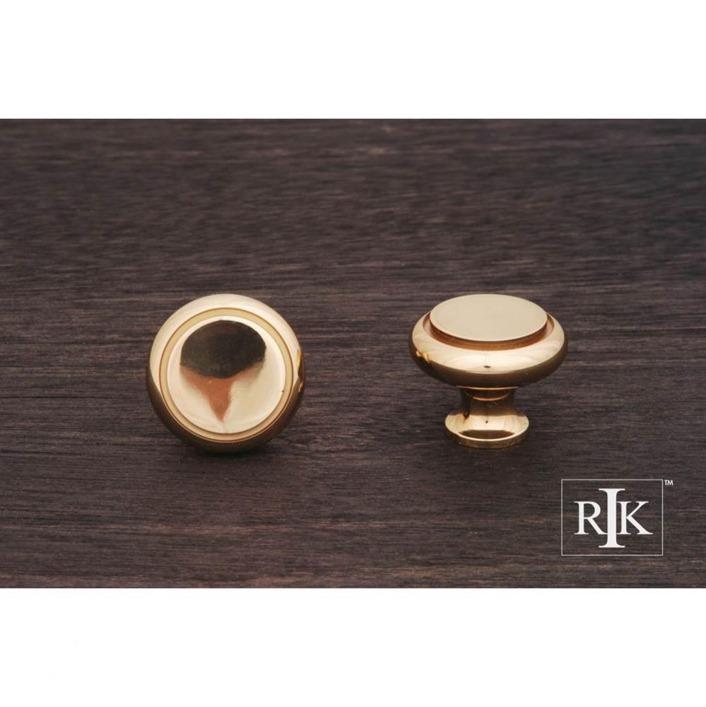 Plain Knob with Flat Brass Insert