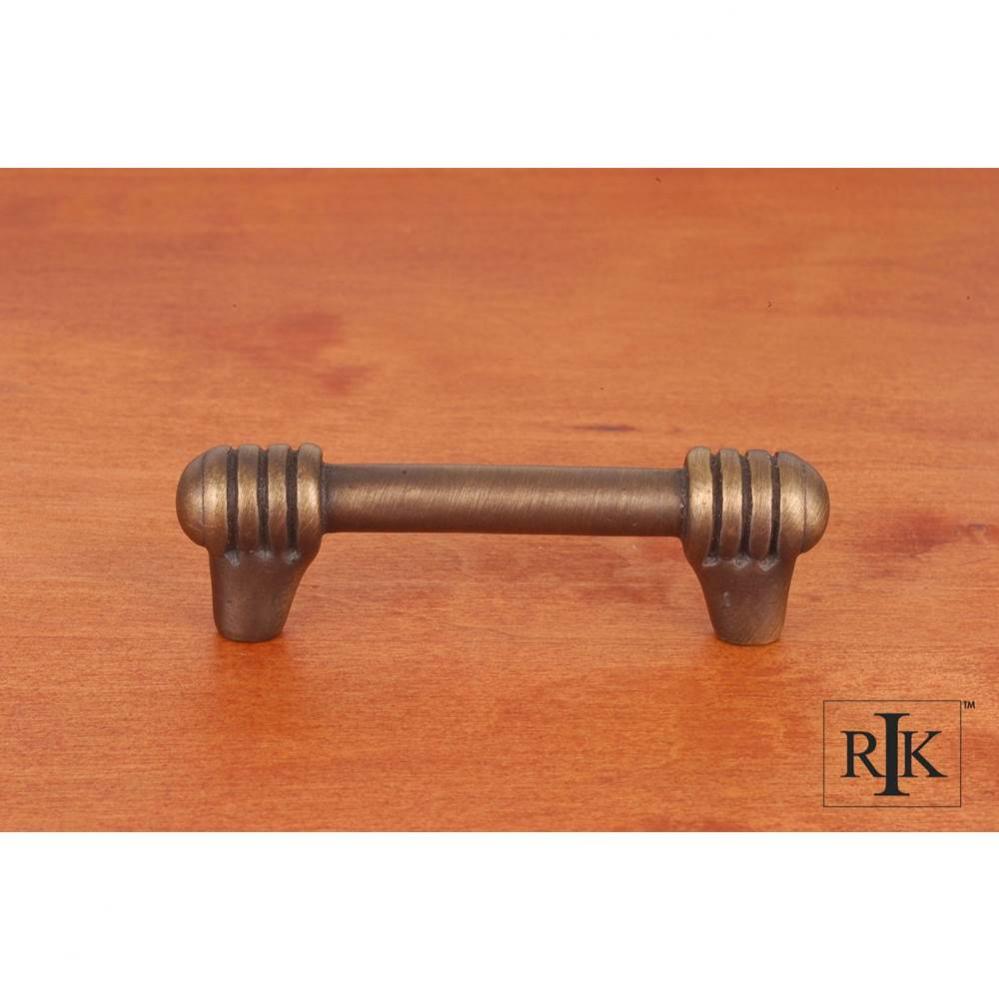 3'' c/c Distressed Rod with Swirl Ends Pull