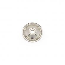 RK International BP 489 PN - Flat Deco-Leaf Knob Backplate