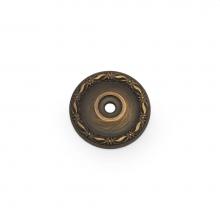 RK International BP 490 AE - Flat Deco-Leaf Knob Backplate