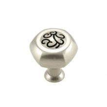 RK International CK 115-SNB - Palermo Hexagon Knob