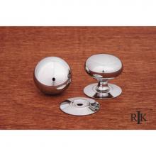 RK International CK 3216 C - Large Plain Knob with Detachable Back Plate