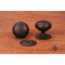RK International CK 3216 RB - Large Plain Knob with Detachable Back Plate