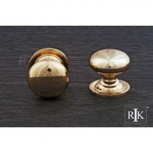 RK International CK 3217 ATB - Small Solid Plain Knob with Backplate