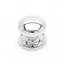 RK International CK 3217 ATPN - Small Solid Plain Knob with Backplate