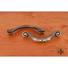 RK International CP 804 AE - 3 1/2'' c/c Ornate Curved Drop Pull