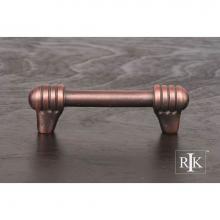 RK International CP 813 DC - 3'' c/c Distressed Rod with Swirl Ends Pull