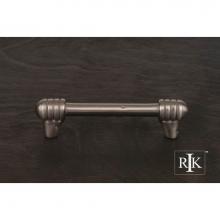 RK International CP 814 P - 3 1/2'' c/c Distressed Rod with Swirl Ends Pull