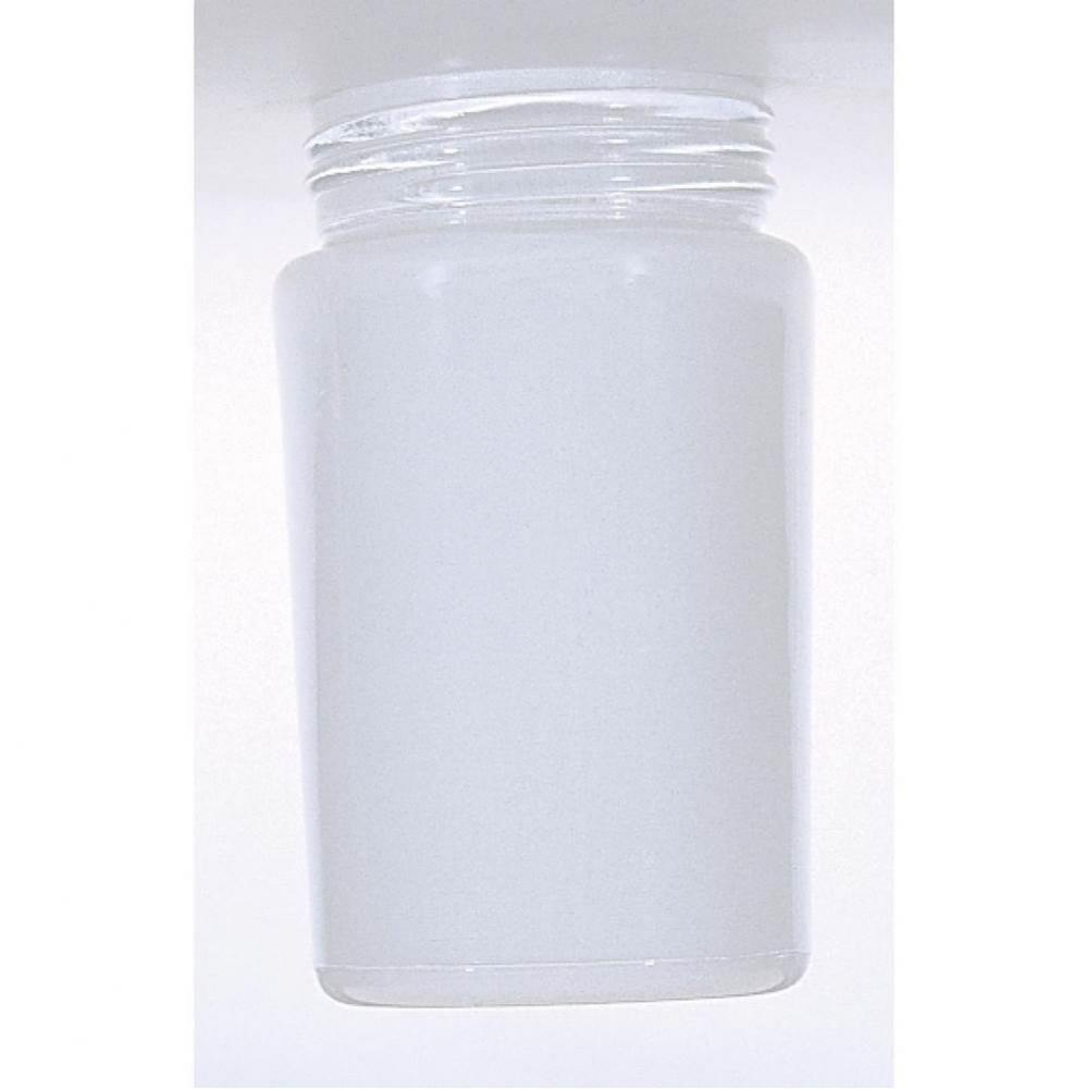 6 Inch White Glass Cylinder Shade; 3-1/4 inch Diameter; 3-11/64 inch Fitter; 6-1/4 inch Height; Sp