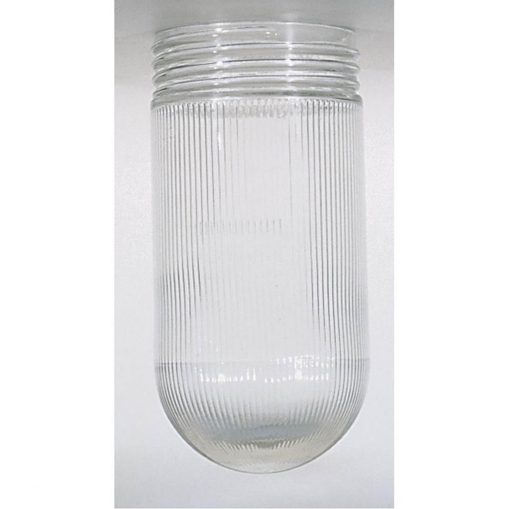 Clear Ribbed Glass Jelly Jar