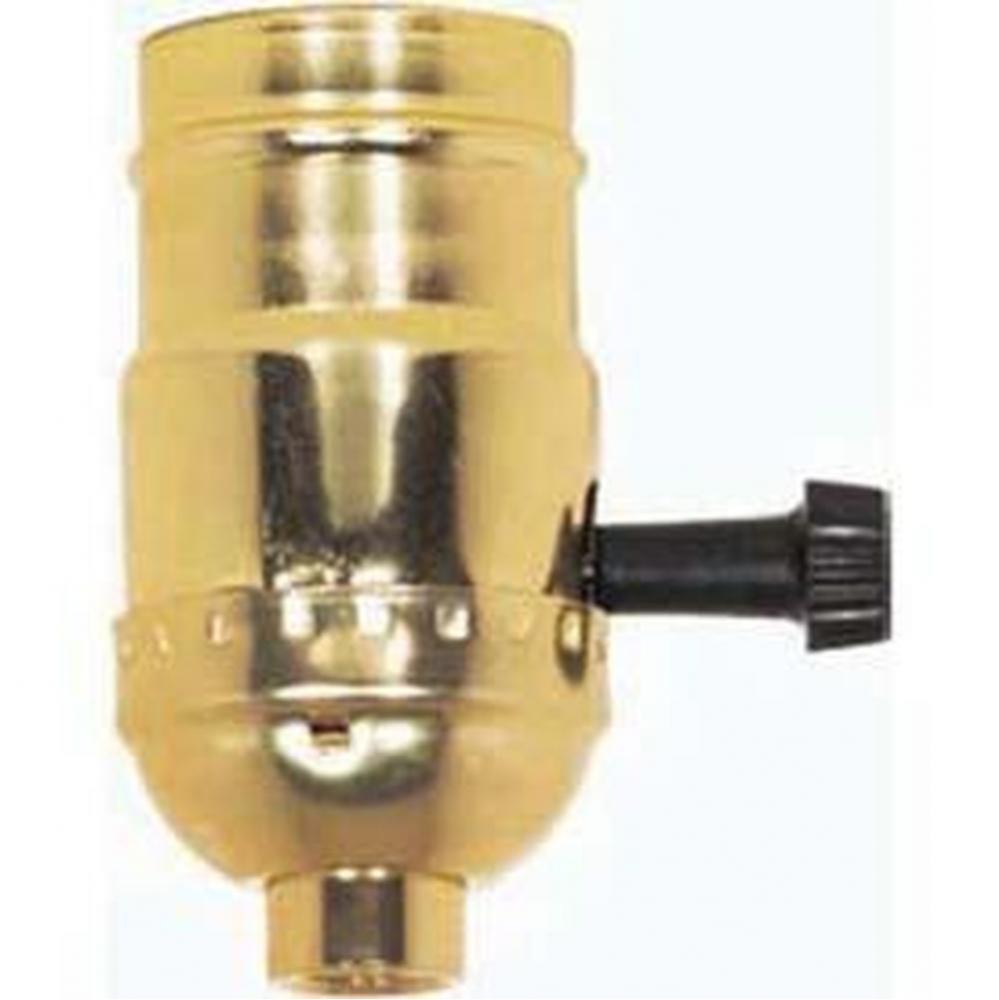 Brite Gilt 3-Way Push In Term Socket 1/8