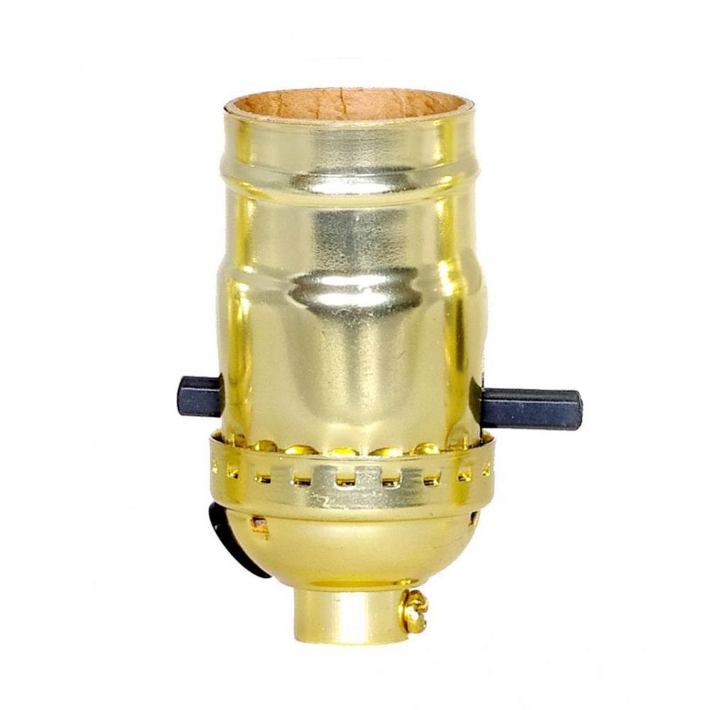 Brite Gilt On/Off Push Socket with Side