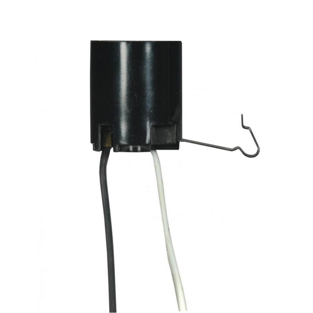 Black Medium Base Phenolic Socket