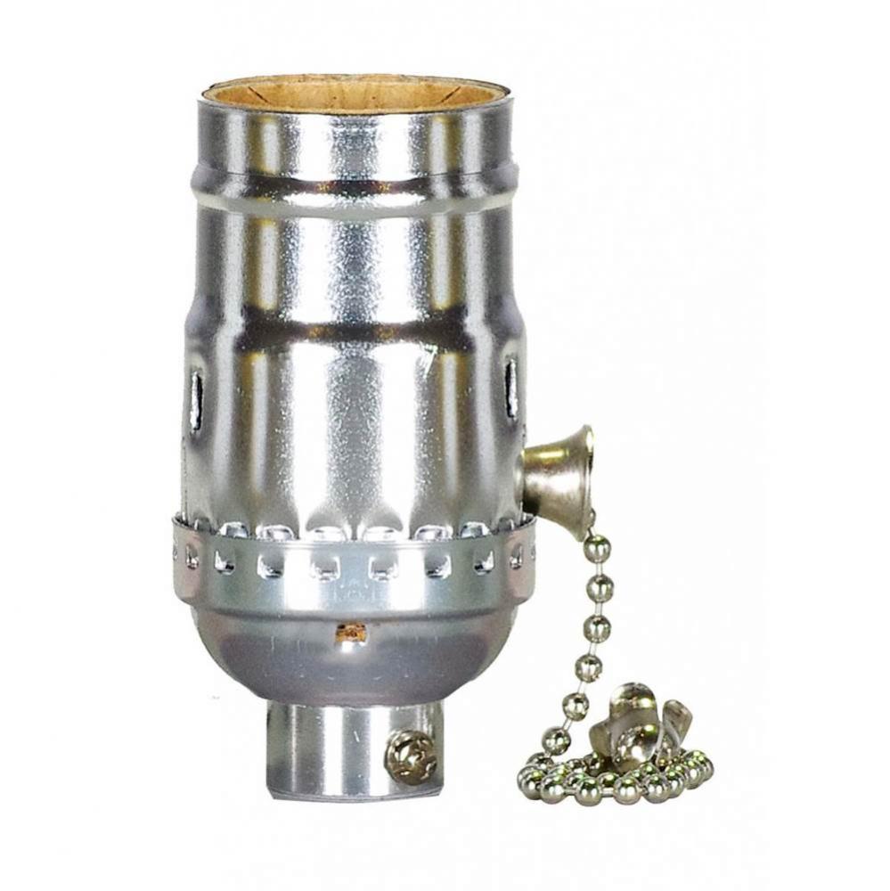 Nickel Pull Chain Socket with 1/4 Ip
