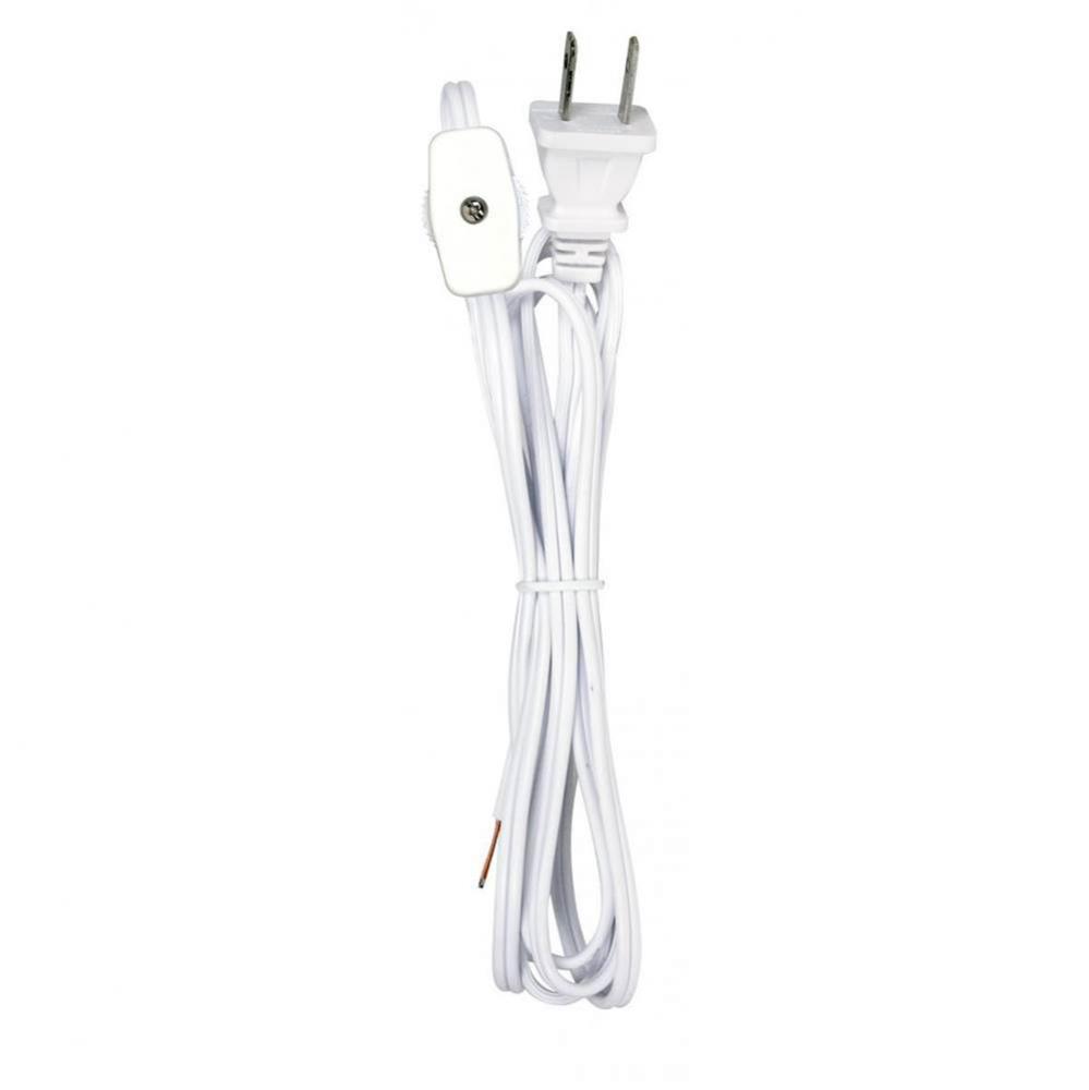 6 ft 18/2spt-1 White with Plug and