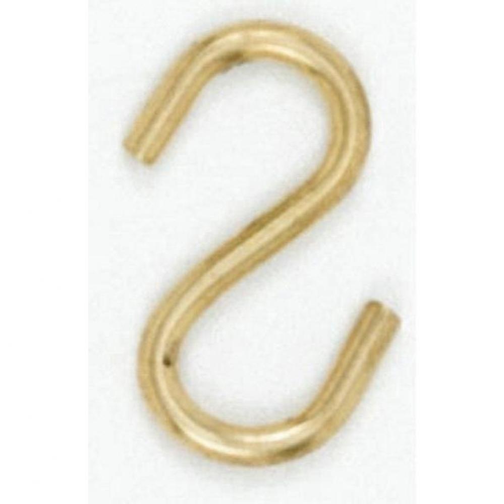 Large ''S'' Hook Brass Plated