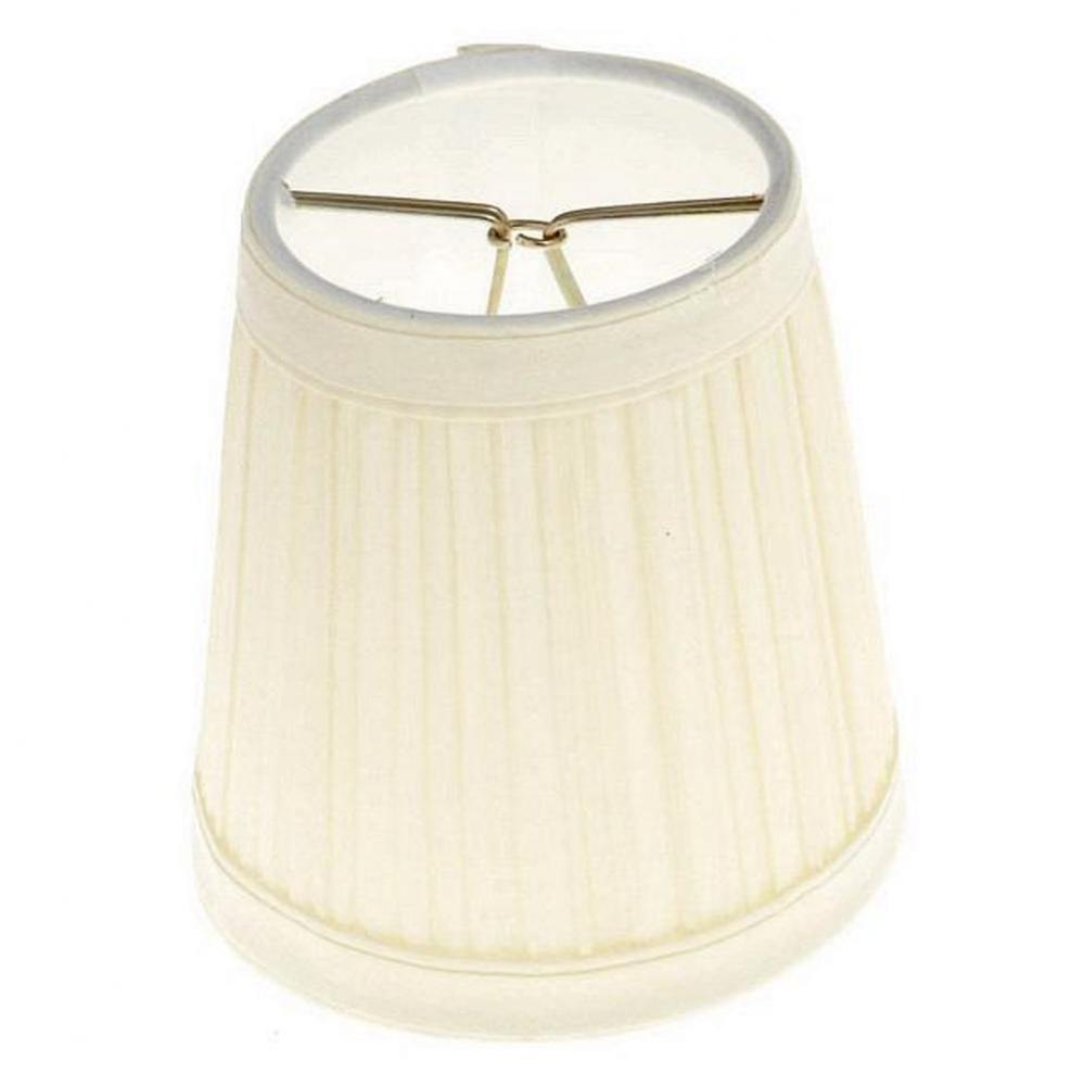 Beige Pleated Clip-on Shade