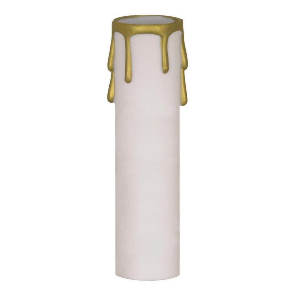 2'' Ed. Candel Cover White/gold D