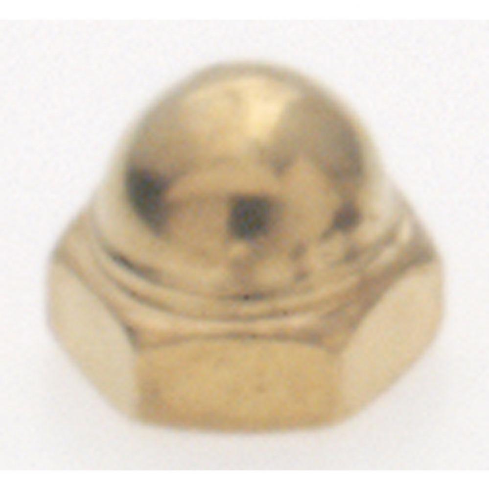 8/32 Cap Nut Brass Plated