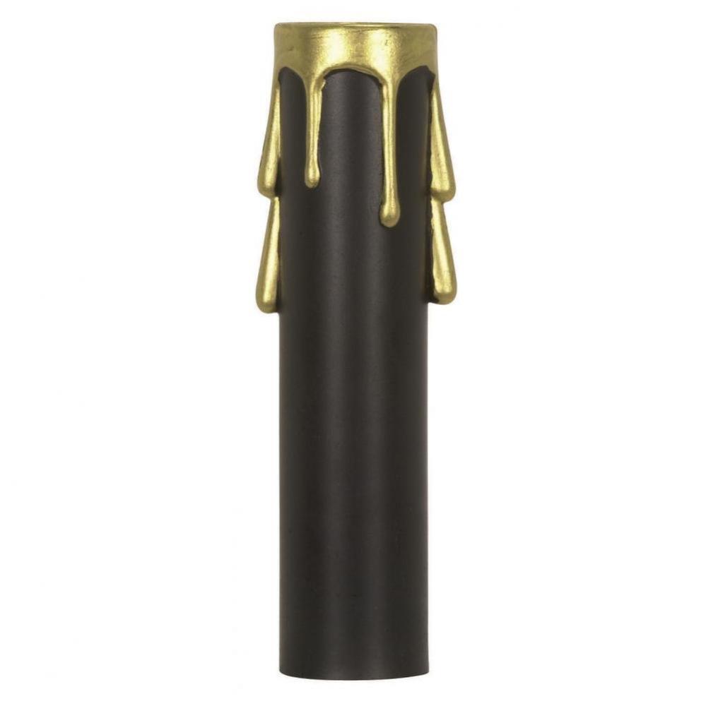 4'' Black/gold Drip Candelabra Candle