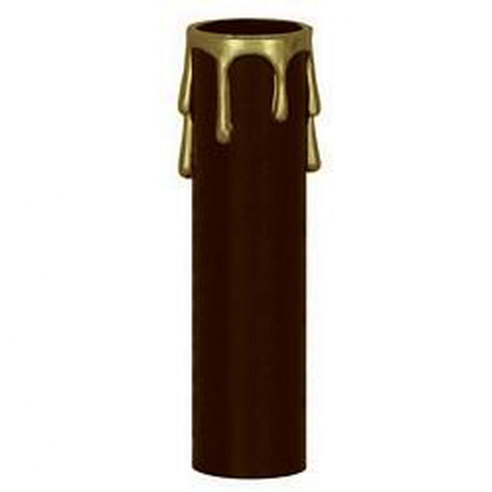 4'' Black/gold Drip Std. Candle