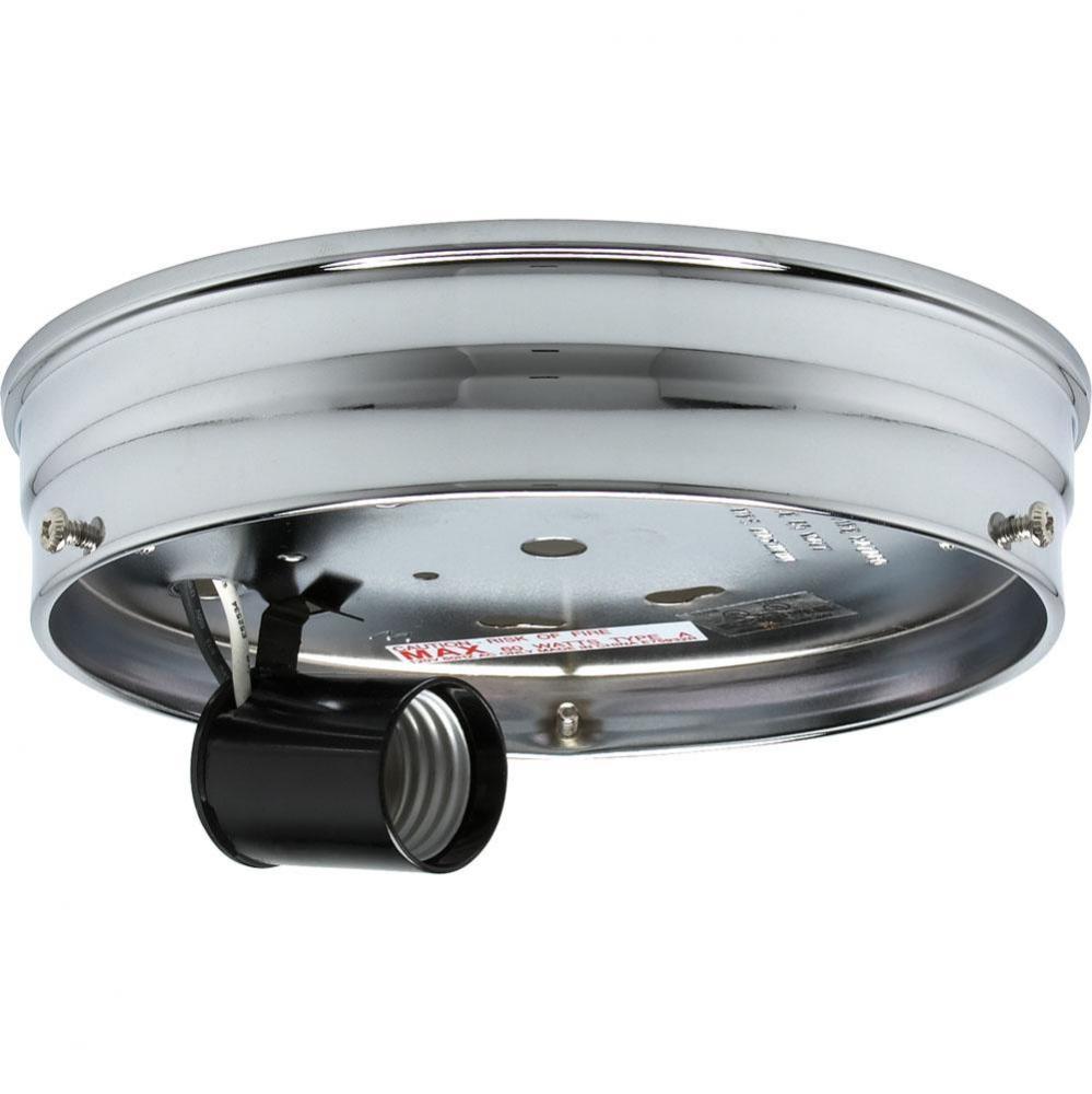 6''wired 1 Light Pan Chr Finish