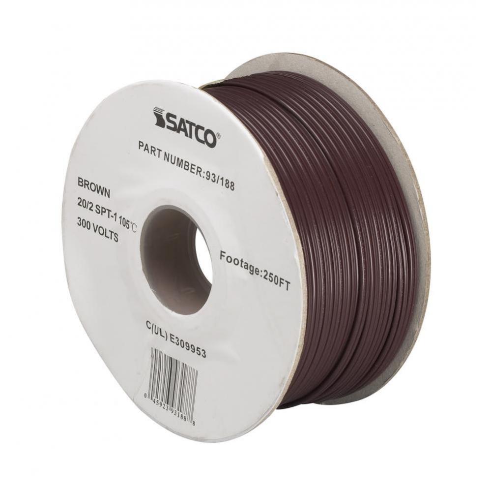 20/2 Plated Brown Wire On 250 ft