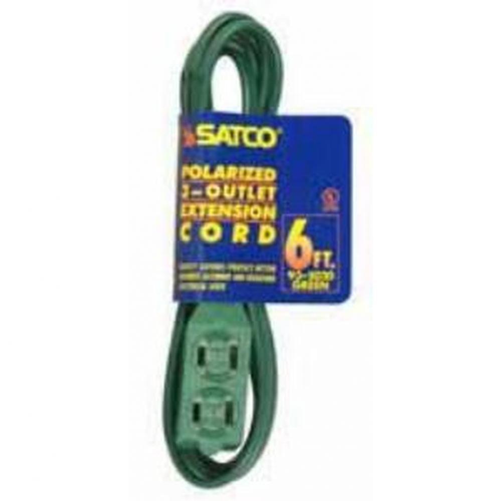 6 ft Green Extension Cord 16/2