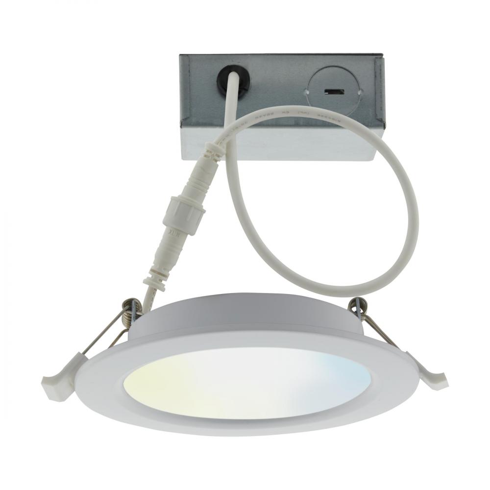 10 W LED Direct Wire Downlight, 4'', Tunable White, Round, Starfish IOT, 120 V, 650 Lume