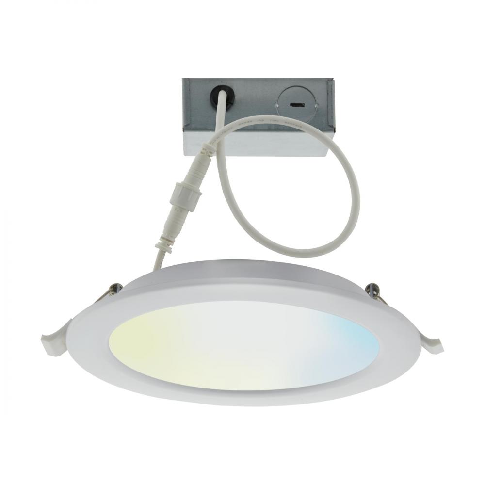 12 W LED Direct Wire Downlight, 6'', Tunable White, Round, Starfish IOT, 120 V, 850 Lume