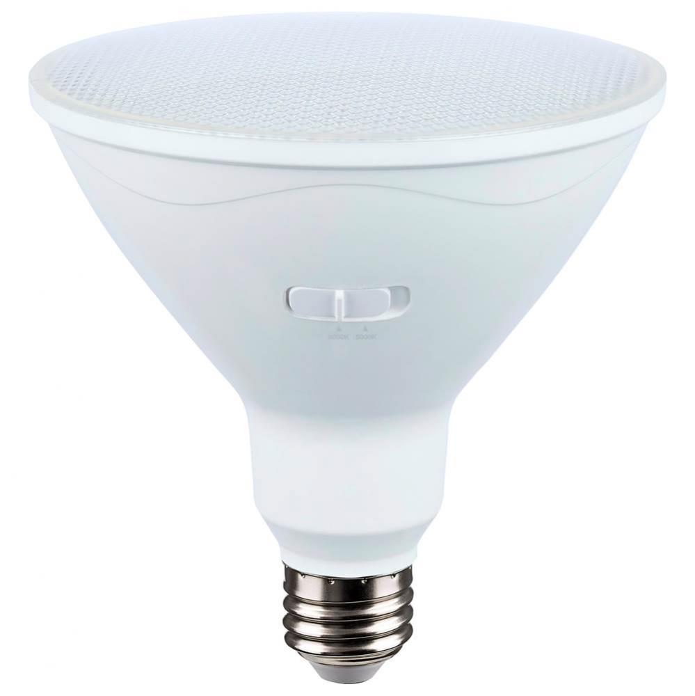 25 Watt PAR38 LED - 3000K/5000K CCT Selectable - High Lumen - Medium Base - White Finish - 120 Vol