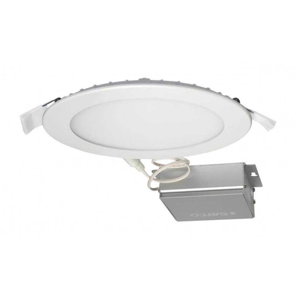 12 W LED Direct Wire Downlight, Edge-lit, 6'', 4000K, 120 V, Dimmable, Round, Remote Dri