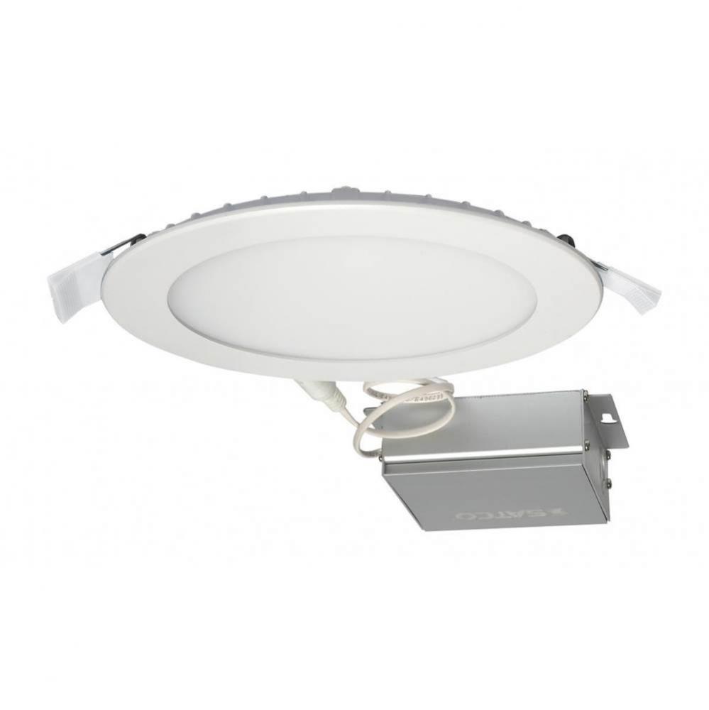 12 W LED Direct Wire Downlight, Edge-lit, 6'', 5000K, 120 V, Dimmable, Round, Remote Dri