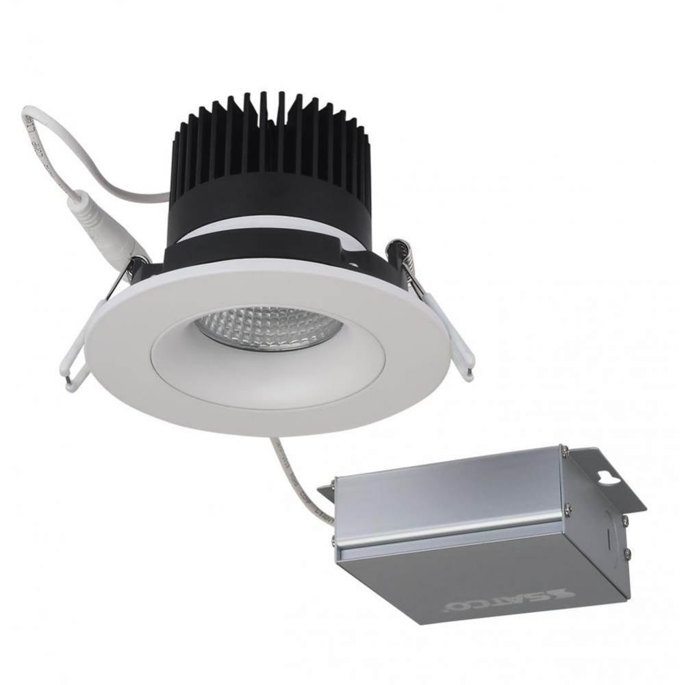 12 W LED Direct Wire Downlight, Gimbaled, 3.5'', 3000K, 120 V, Dimmable, Round, Remote D