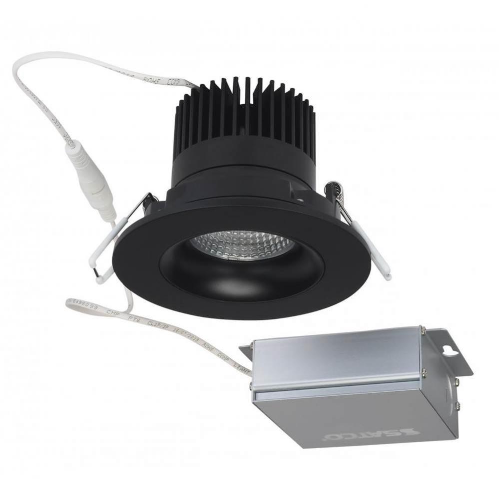 12 W LED Direct Wire Downlight, Gimbaled, 3.5'', 3000K, 120 V, Dimmable, Round, Remote D