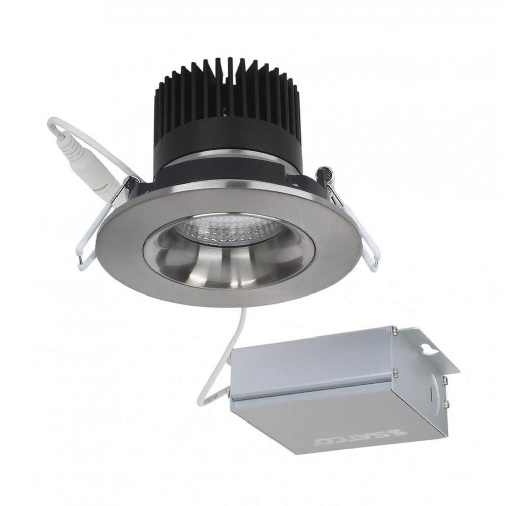 12 W LED Direct Wire Downlight, Gimbaled, 3.5'', 3000K, 120 V, Dimmable, Round, Remote D