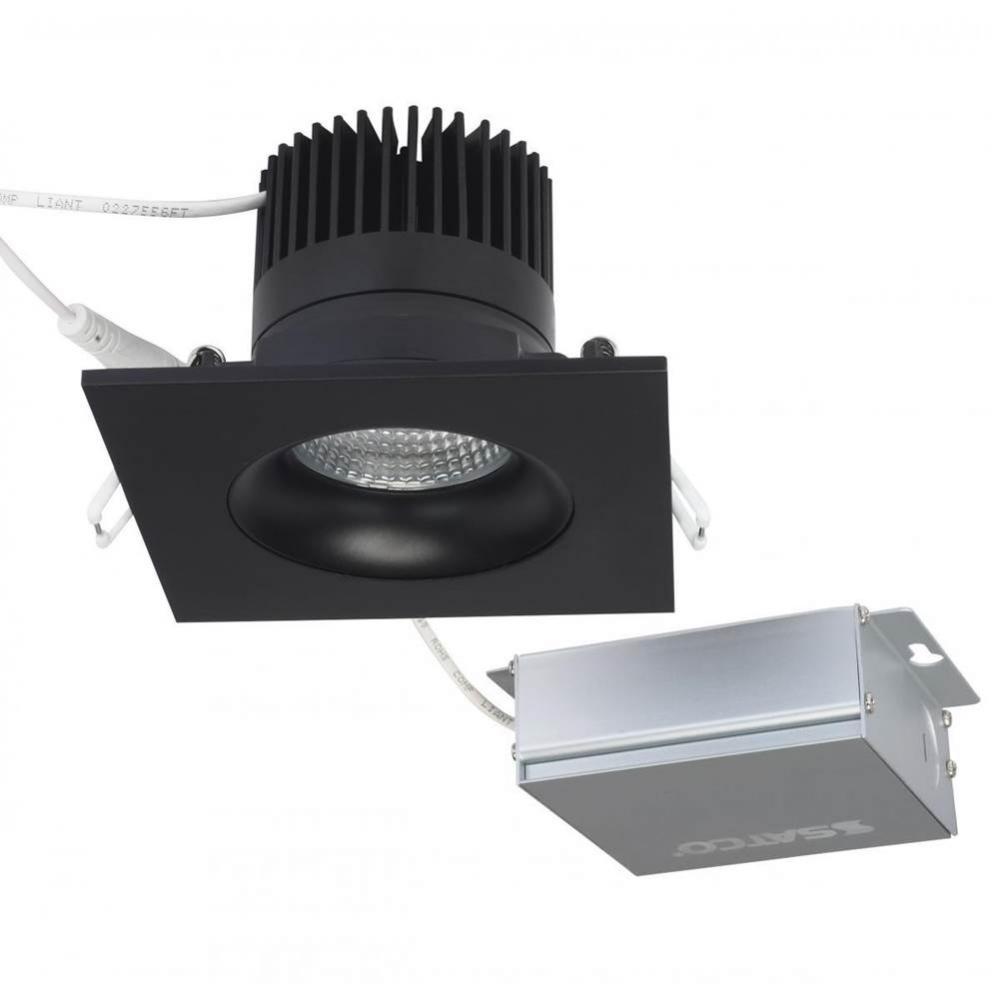 12 W LED Direct Wire Downlight, Gimbaled, 3.5'', 3000K, 120 V, Dimmable, Square, Remote