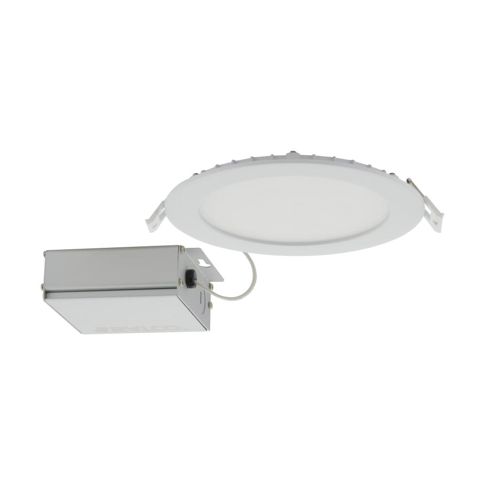 12 W LED Direct Wire Downlight, Edge-lit, 6'', CCT Selectable, 120 V, Dimmable, Round, R