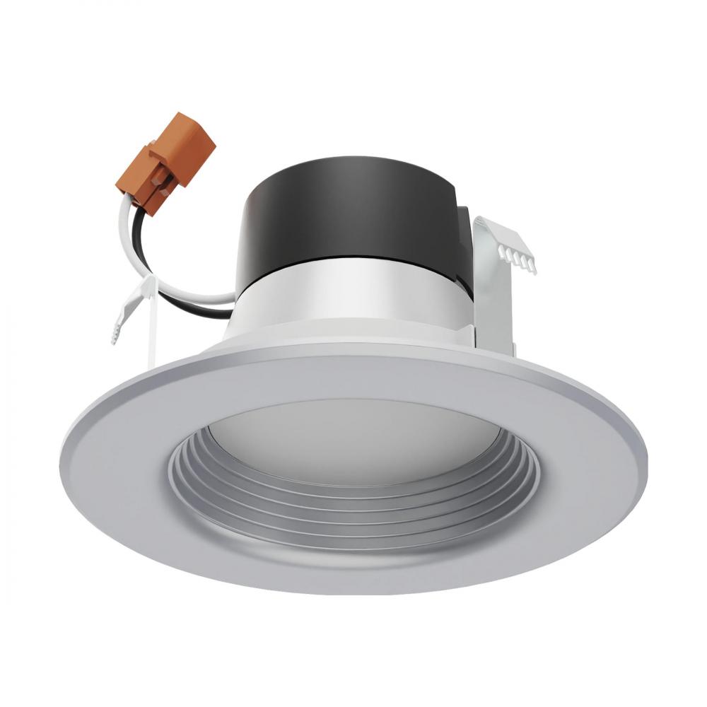 7 W LED Downlight Retrofit, 4'', CCT Selectable, 120 V, Dimmable, Brushed Nickel Finish