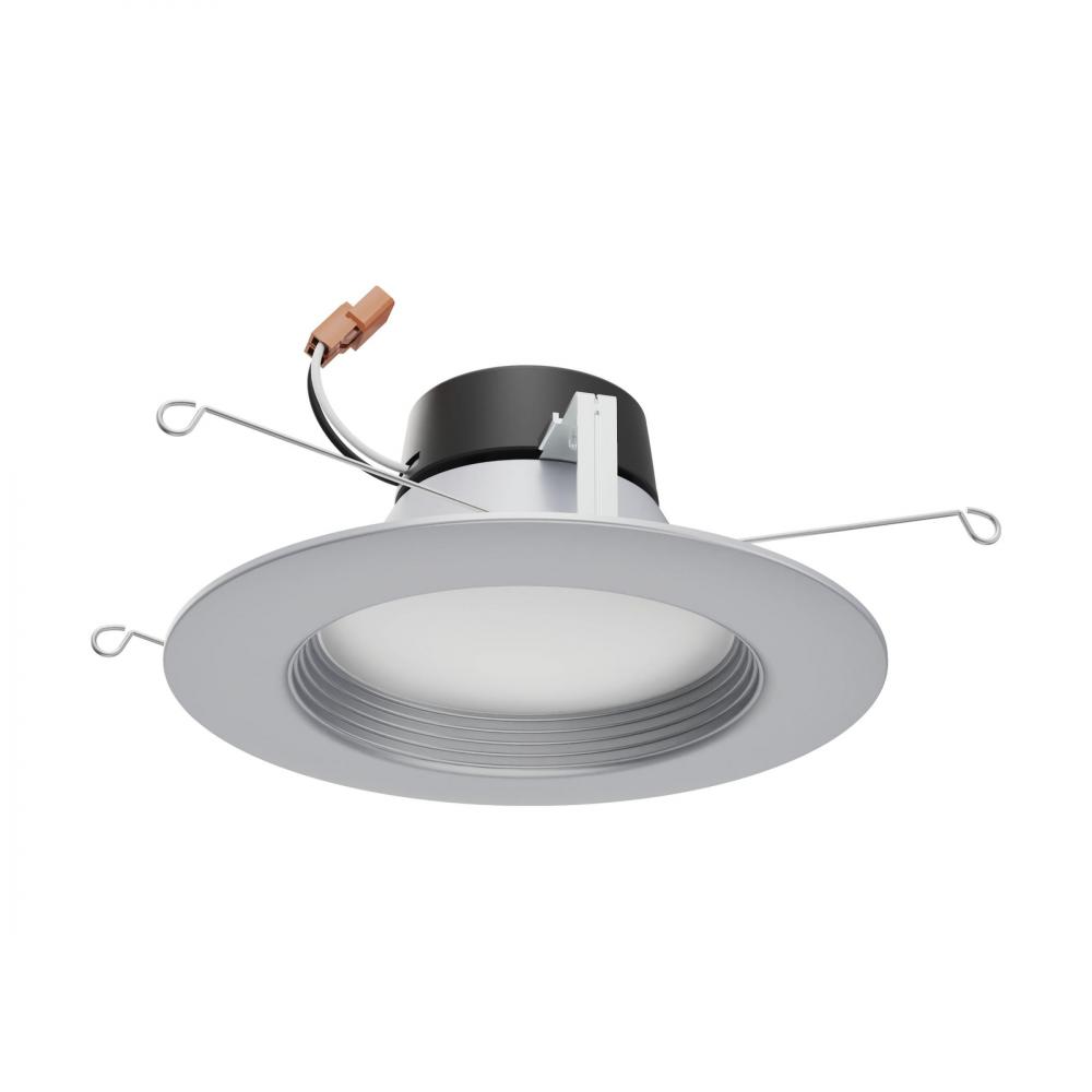 9 W LED Downlight Retrofit, 5-6'', CCT Selectable, 120 V, Dimmable, Brushed Nickel Finis