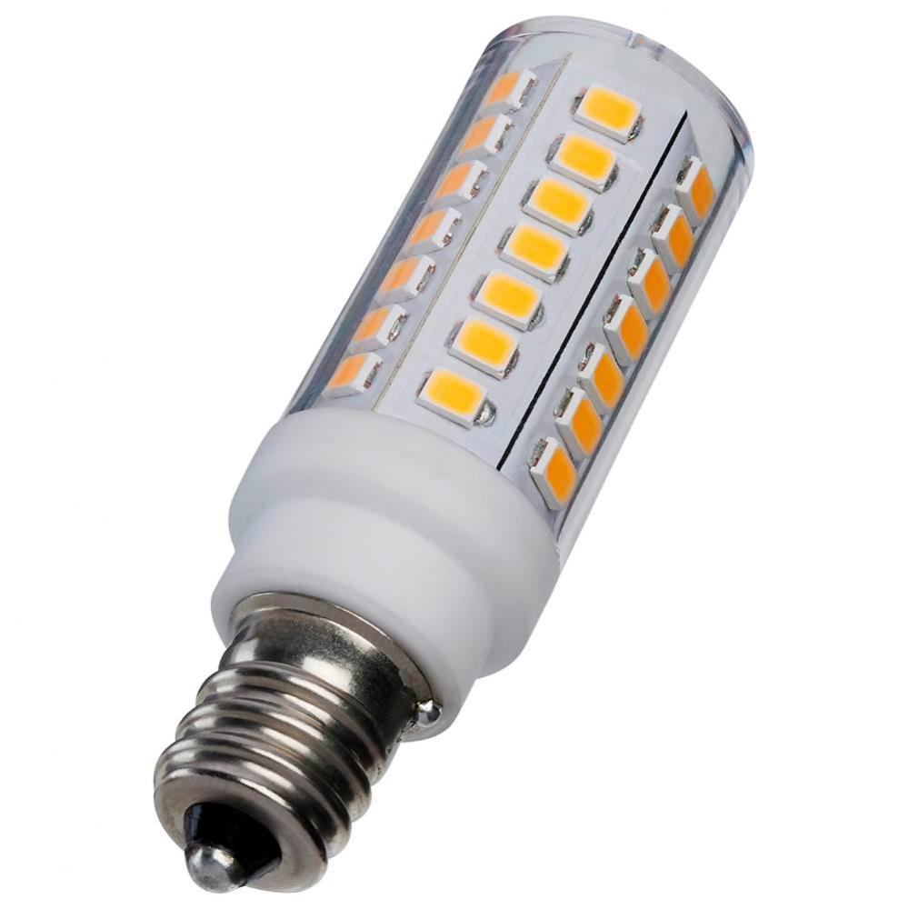 5 Watt T6 LED - Clear Finish - E12 Base - 3000K - 120 Volt