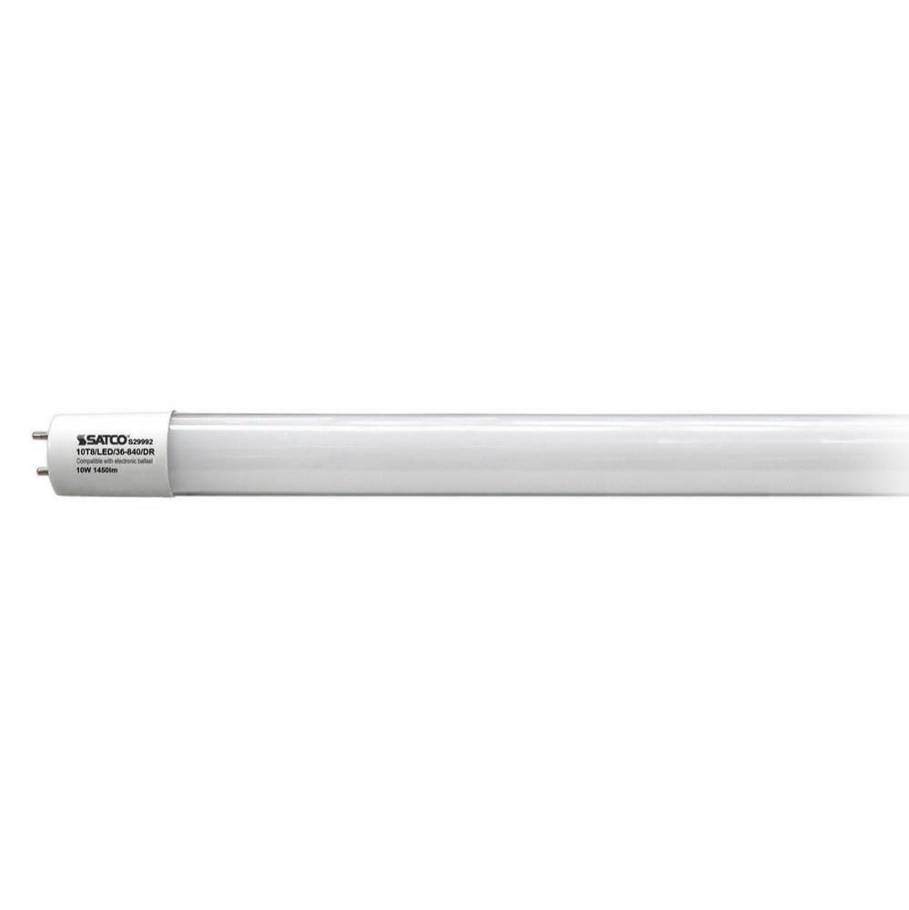 10 Watt T8 LED; 4000K; Medium Bi Pin base; 50000 Average rated hours; 1450 Lumens; Type A; Ballast